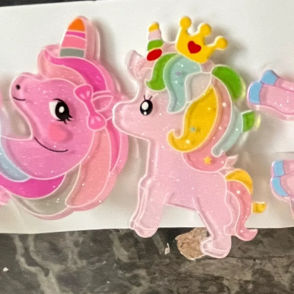 10PCS Baby Toddler Girls Hair Accessories Unicorns Colorful Patterns Hair Clips
